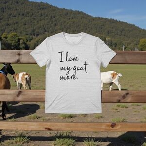 NWOT - Bella Canvas “I Love My Goat More” Graphic Tee Heather Gray Size XS